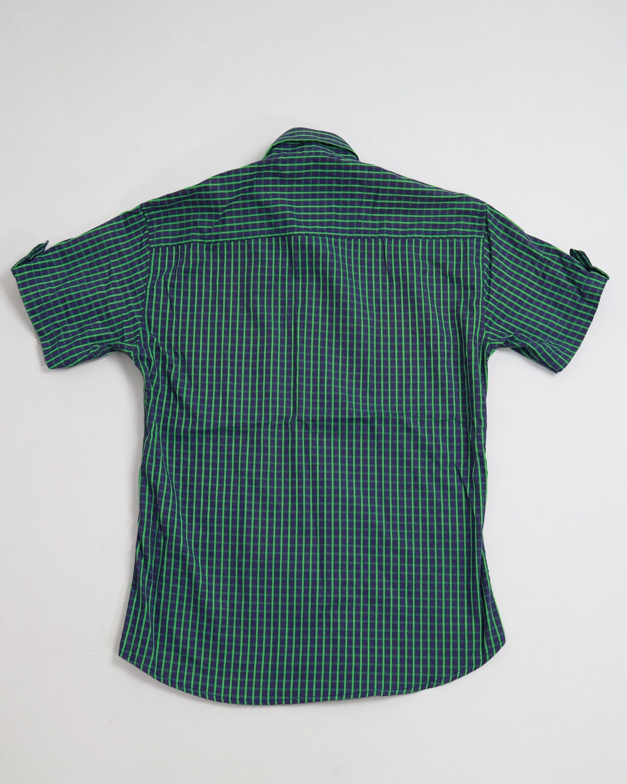 W’ 00s Ed Hardy by Christian Audigier Short Sleeve Checked Shirt 42