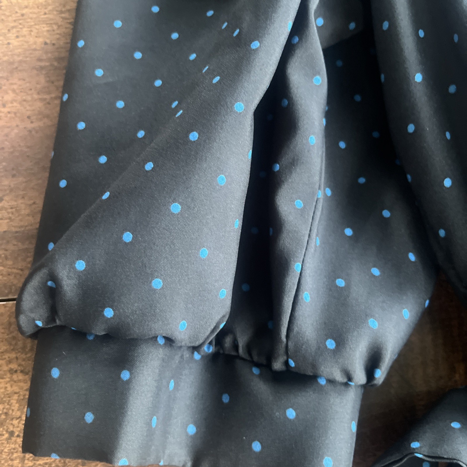 Vintage Peter Pan Collar Polka Dot Midi Dress Shoulder Pads Gothic Wednesday Sm