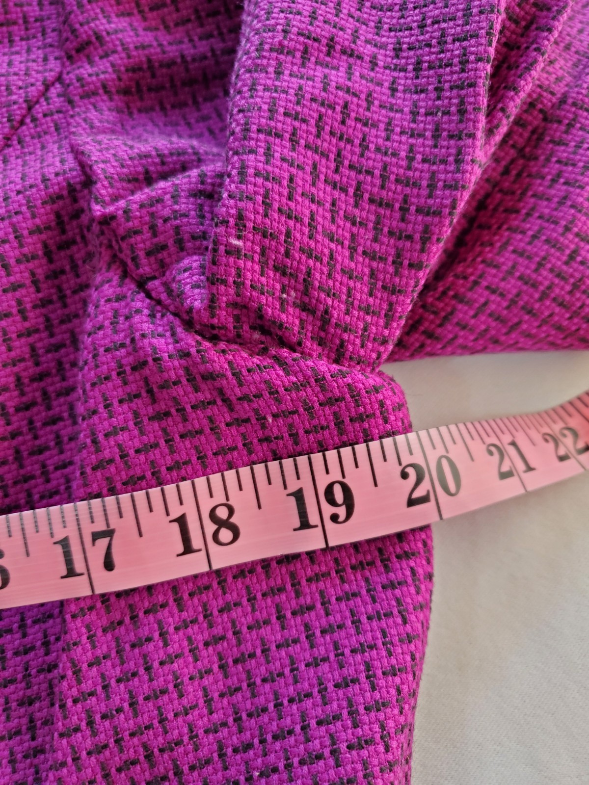 Mary Kay by Lion Uniform Group Purple Black Tweed Wool Blend Blazer 16 Reg *