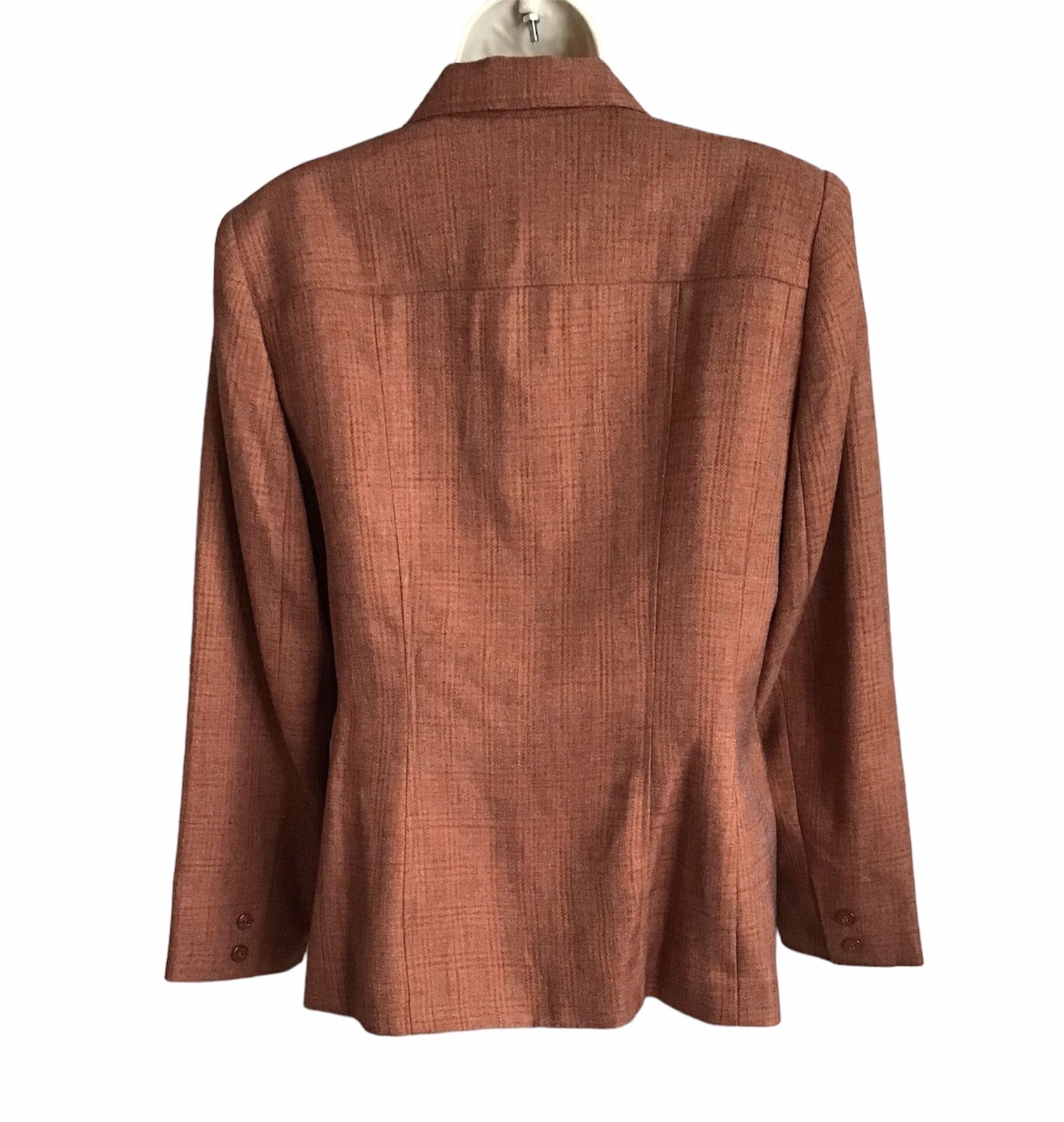 Stanley Blacker Women’s 2-Piece Suit Polyester Rust Orange Vintage Size 8