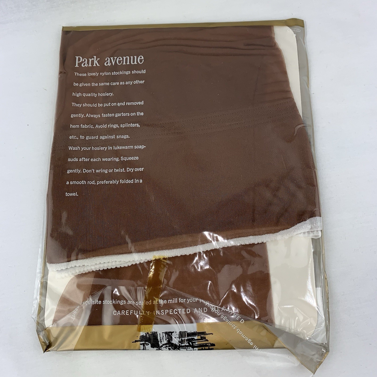 2 Pairs of Vintage Park Avenue Sheer Nylon Stockings Medium Beige Size 9 1/2