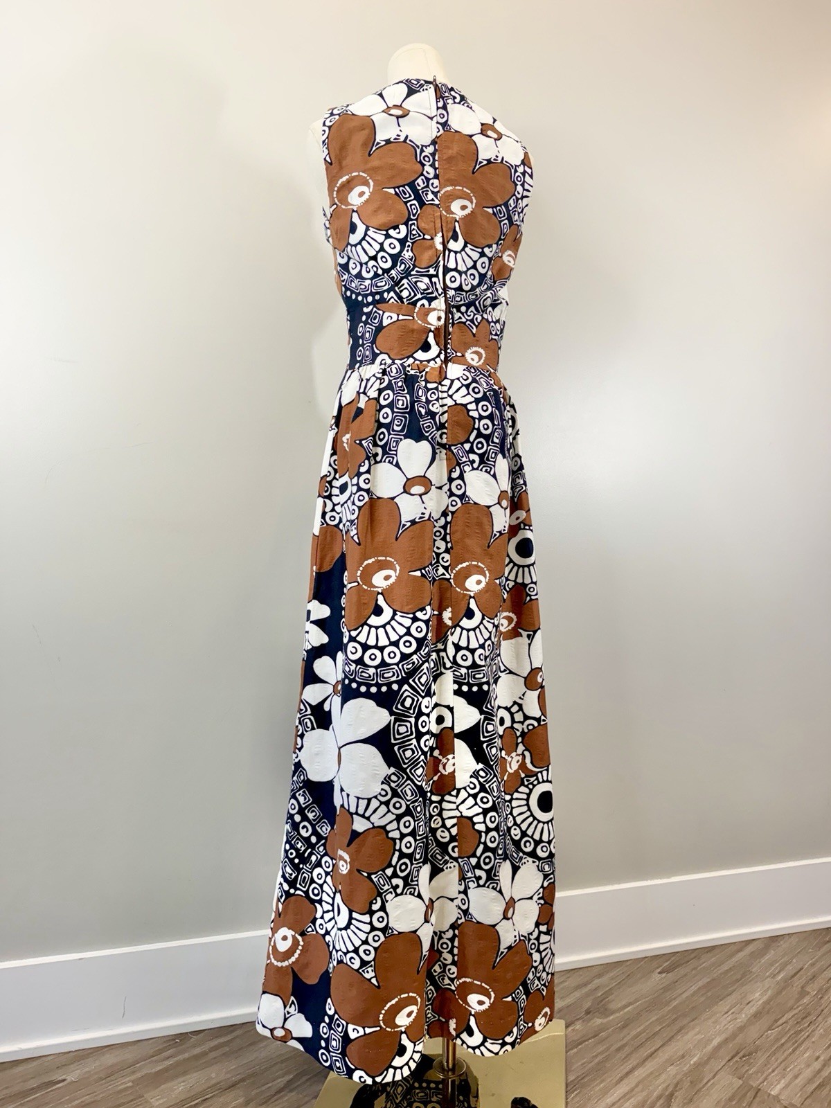 Vintage 1970s Floral Dress Hawaiian Tropical Flower Power Soft Cotton 70s 60s