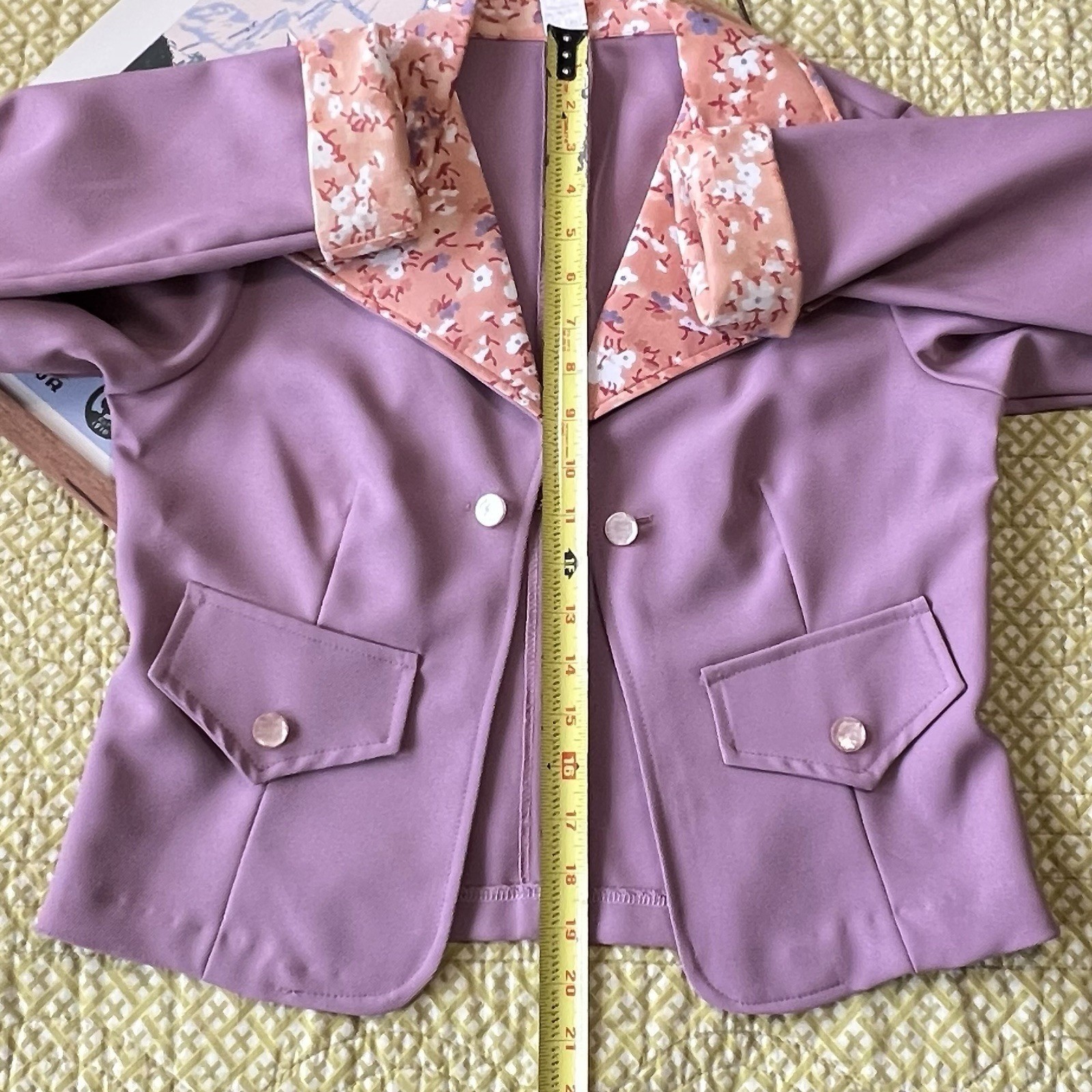 Vintage 70’s Women’s 3-Piece Suit Set EUC Size 11 Mauve Floral Point Collar