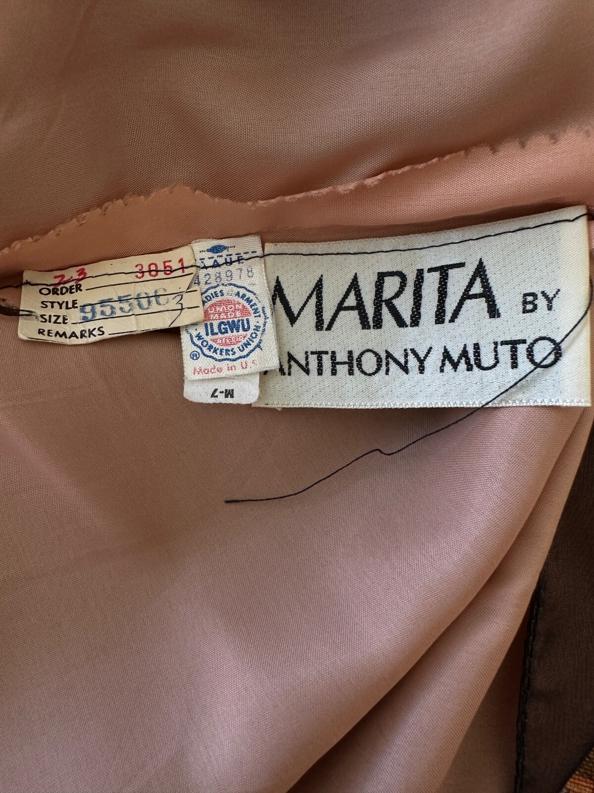 Vintage Marita by Anthony Muto Lace & Satin Evening Dress 60’s