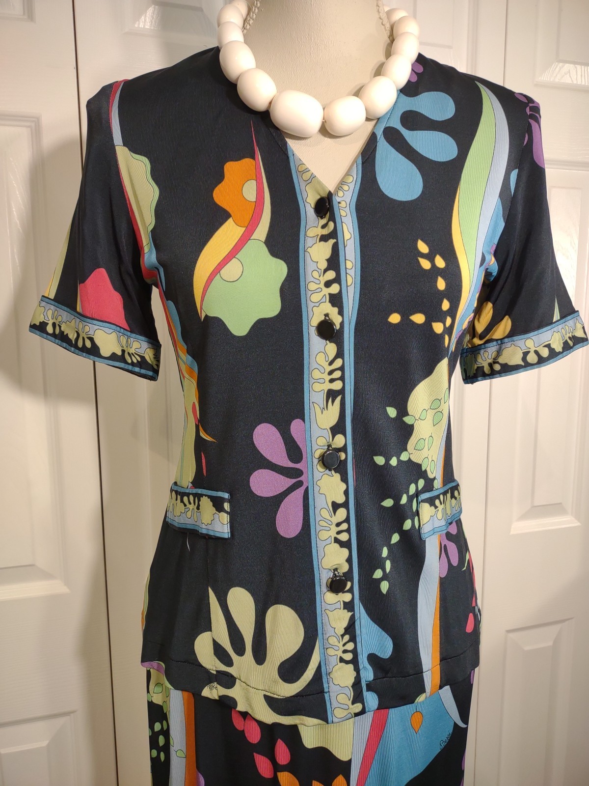 Averardo Bessi 2 Piece Viscose Top/Skirt Pucci Print IT 42 US 8