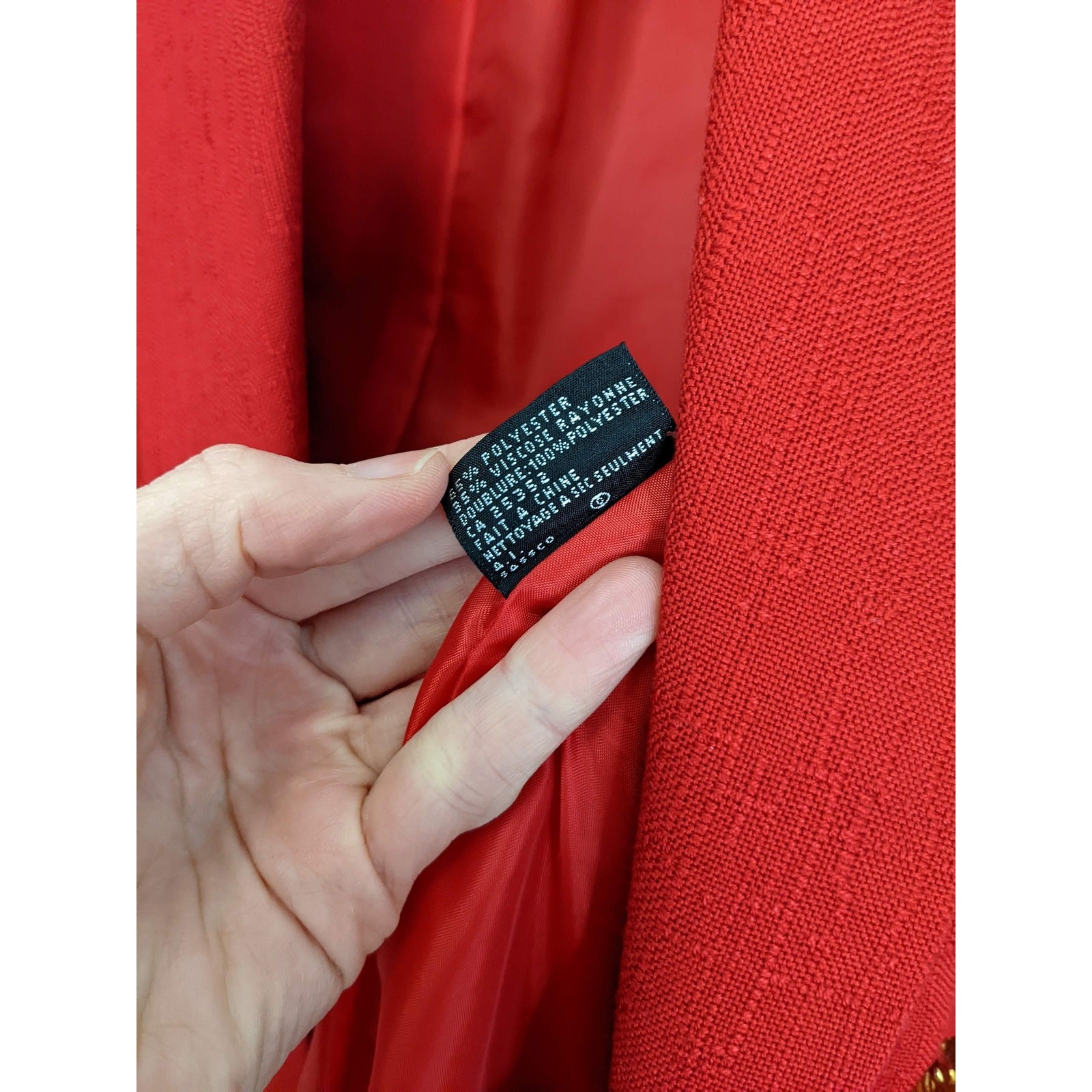 Vintage 80’s Sheath Dress – Red Double Breasted Button Front Size 6 Petite
