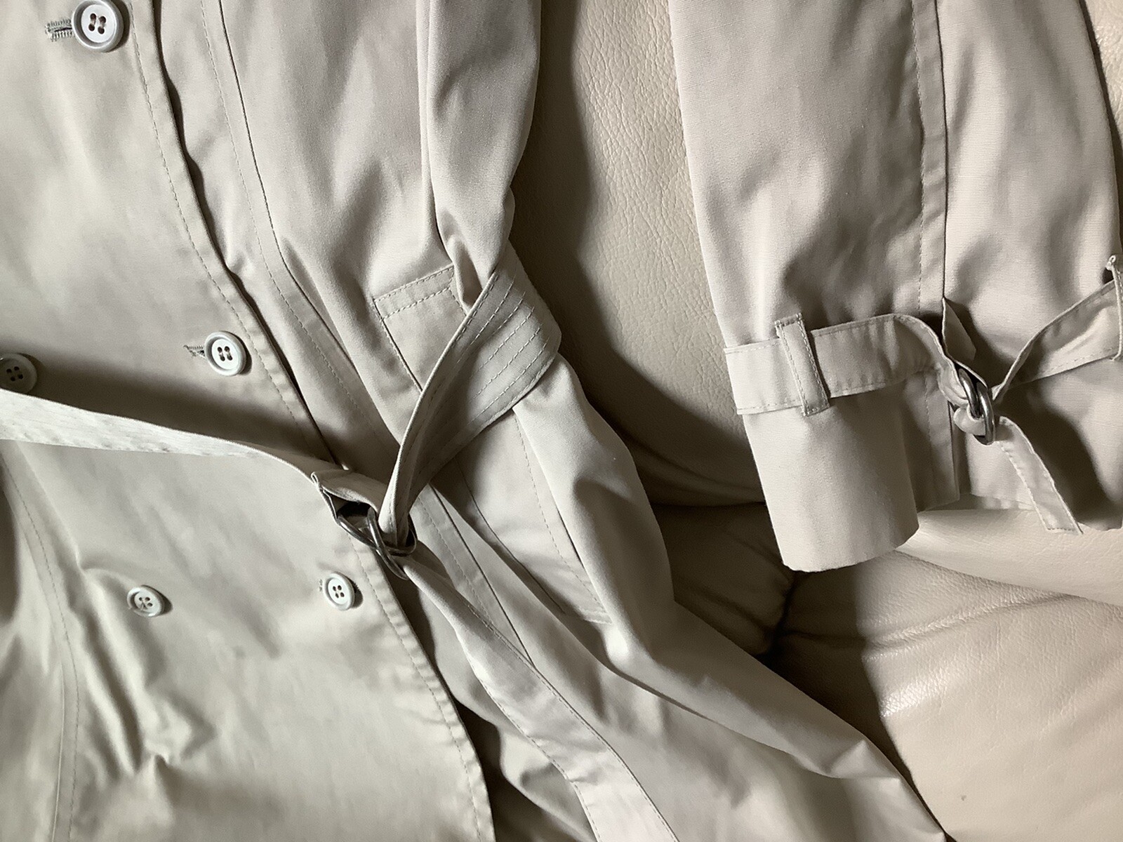 Vintage London Fog Trench Rain Coat Full Length With Belt Size 12 Reg