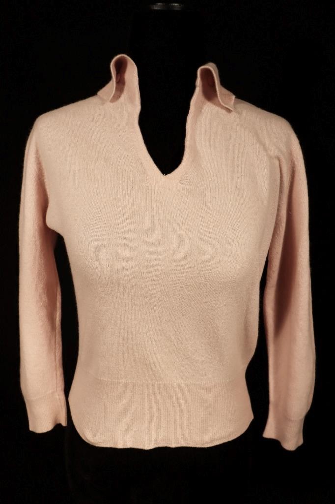 1960’s Dalton Pink Cashmere Sweater Size Medium VG Condition