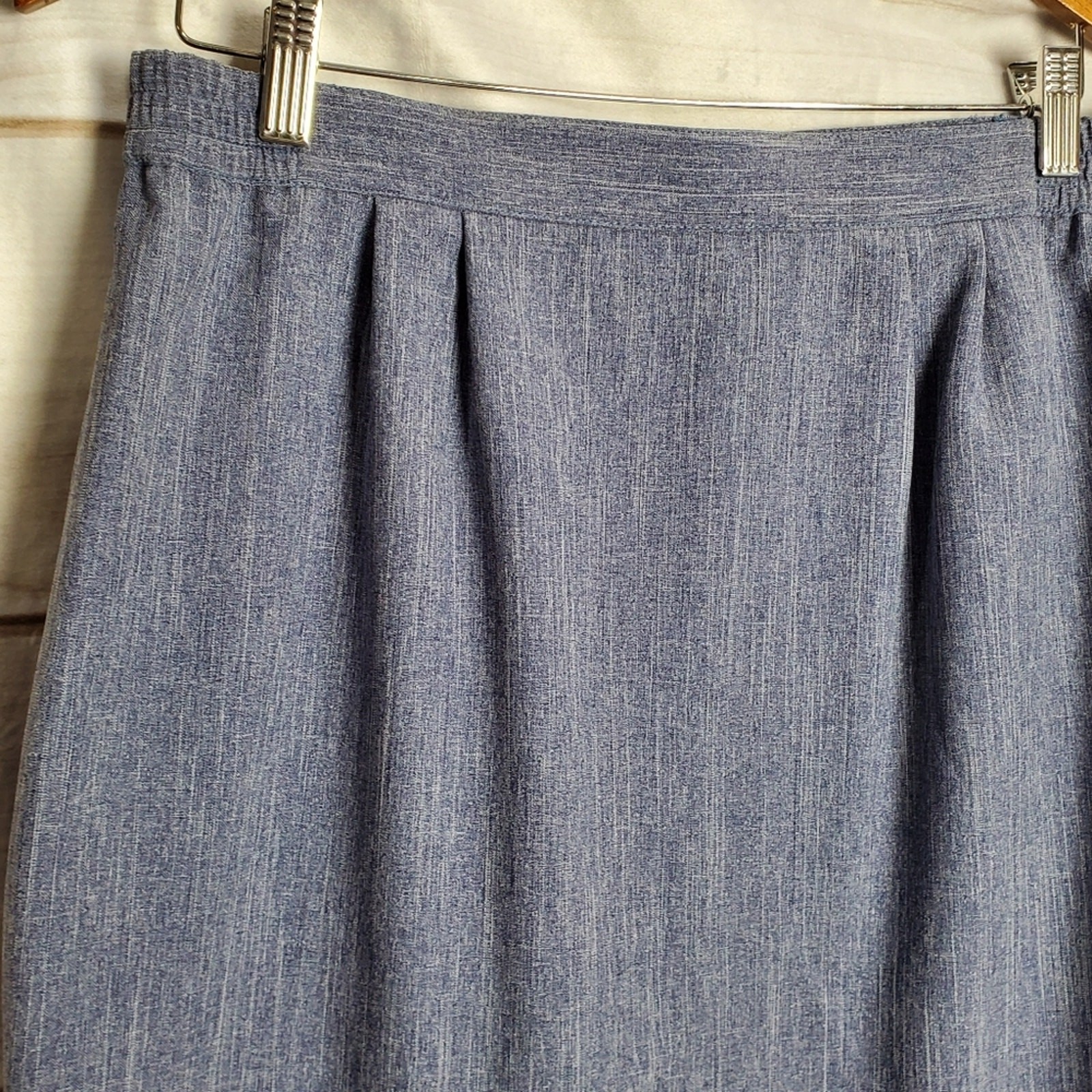 Vintage 90s Pencil Skirt Womens Size 14 Executive Collection Blue Career