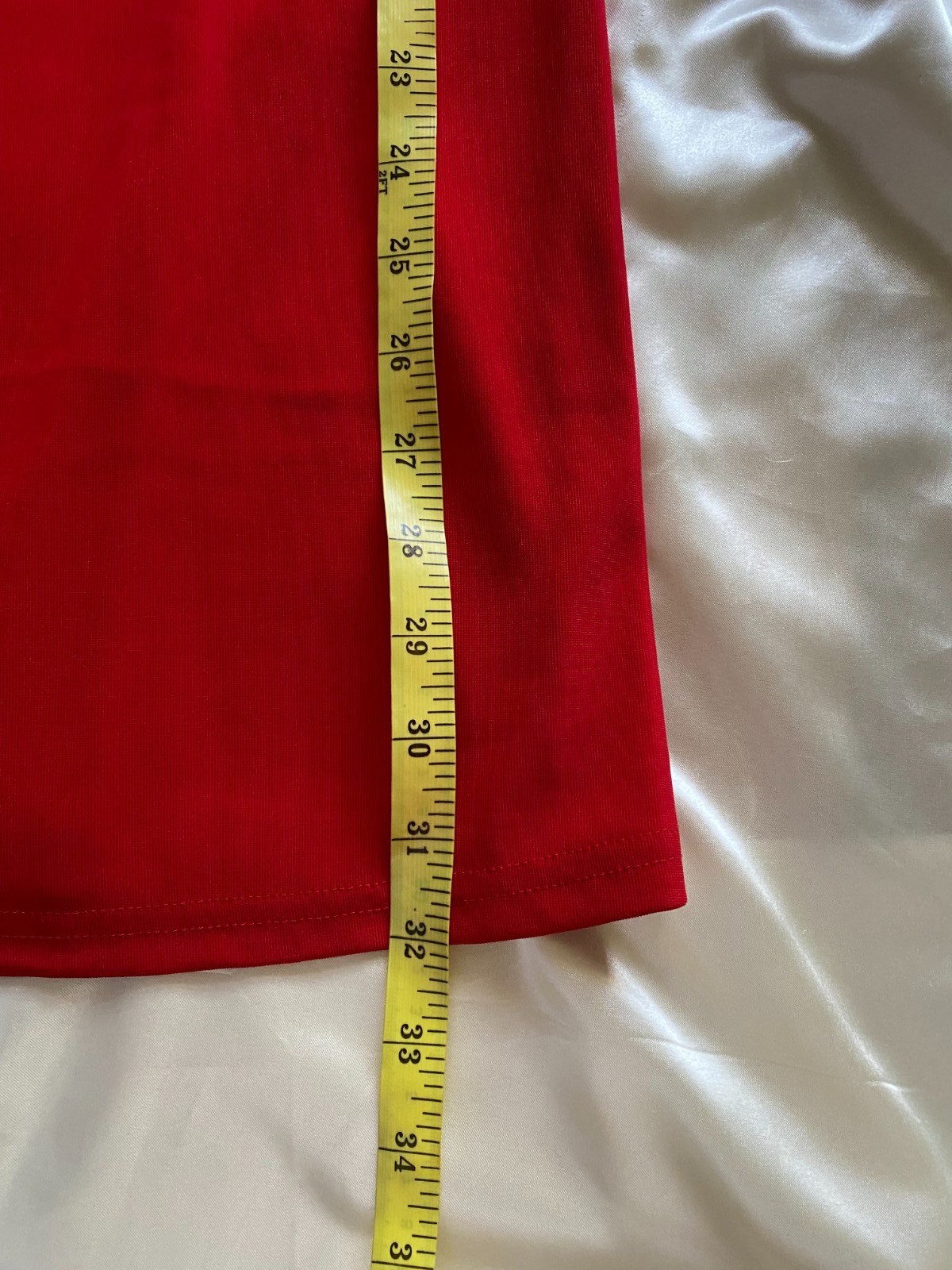 Vintage 1990s Red Mini Dress Black Feather Trim Party Grunge Small