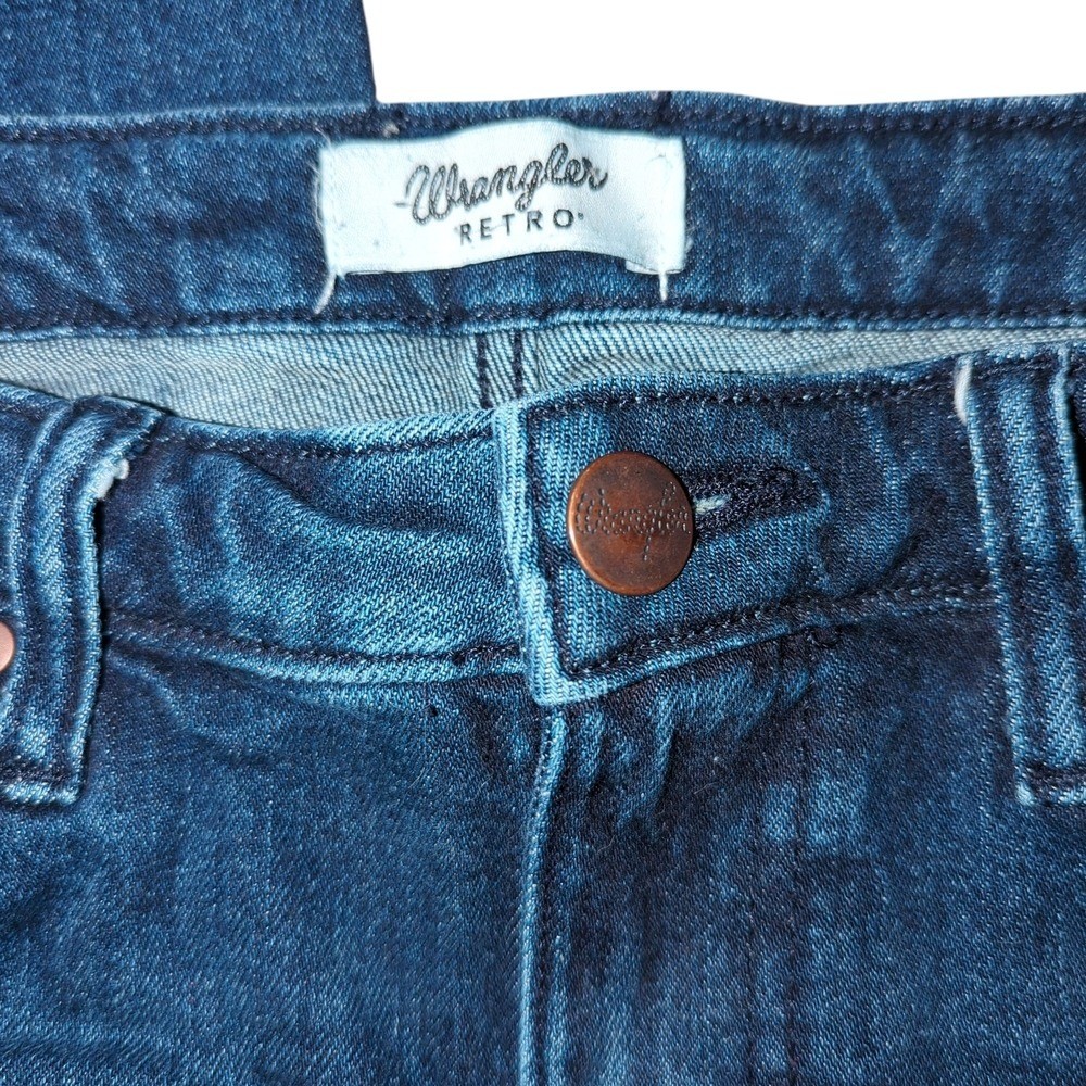 Wrangler Retro Women’s Dark Wash Mid Rise Bootcut Stretch Denim Jeans 29×32