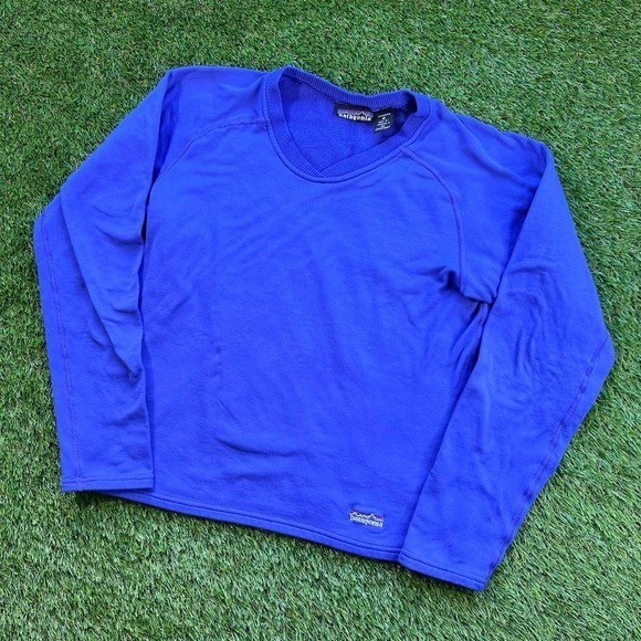 Vintage Patagonia Sweater Womens Medium 90s Sweatshirt Violet Retro Polartec USA