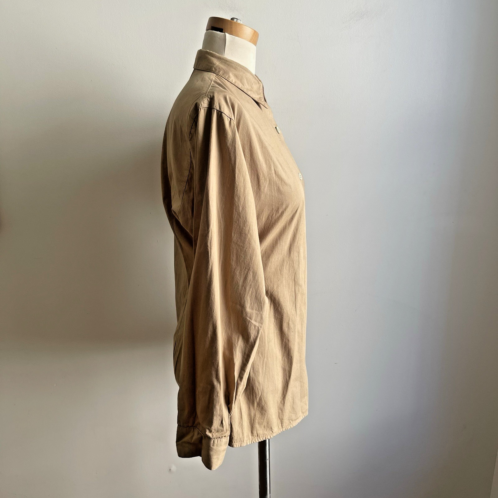Vintage 80s Georges Marciano GUESS Shirt Button Collar Brown Cotton USA Made 3