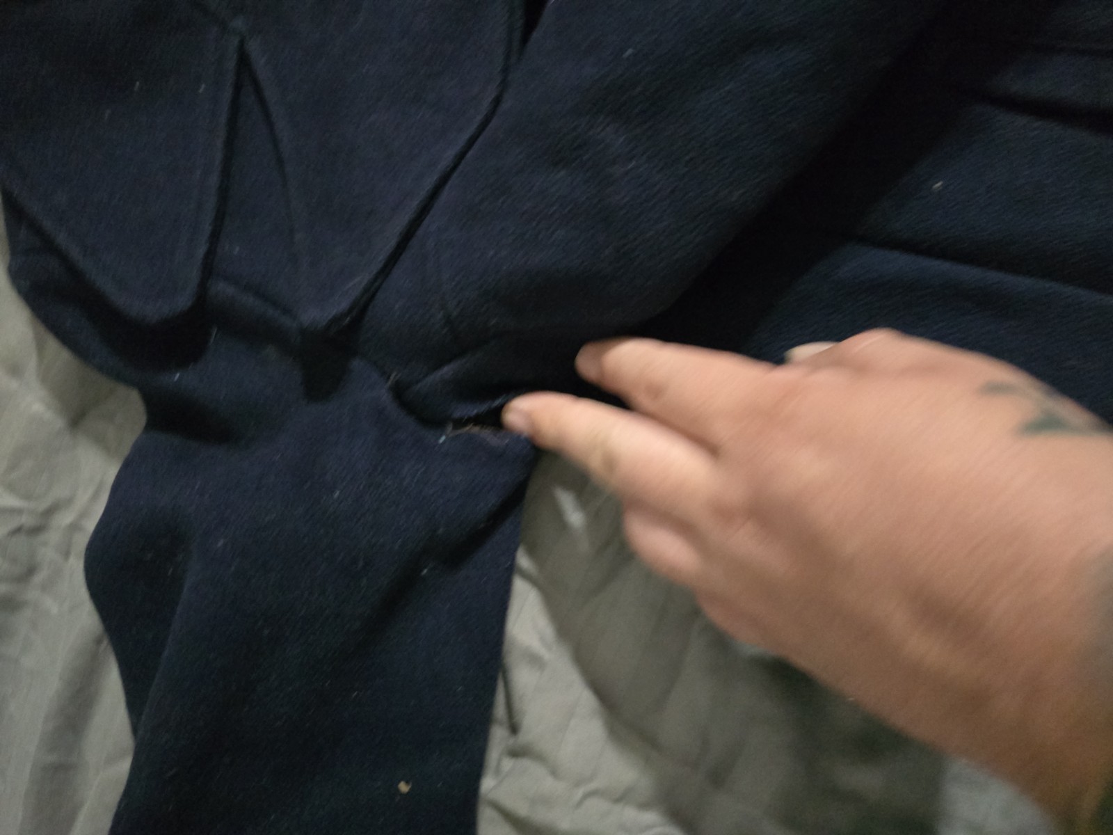 Vintage 50s Navy Blue Wool Pea Coat