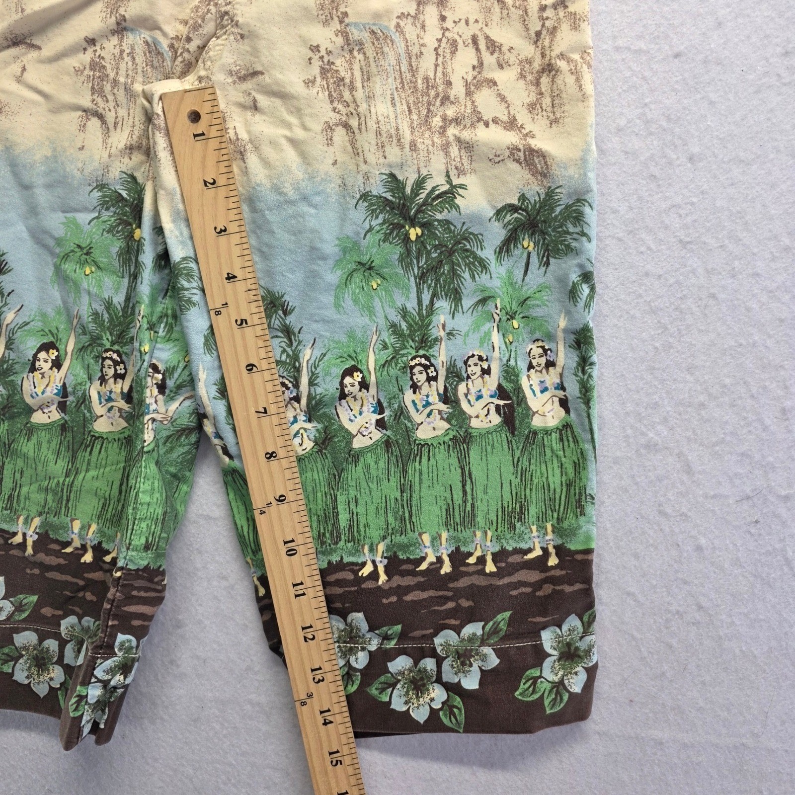 Old Navy 2000 y2k Hawaiian Hula Girl Swim pants crop Sz 0 *read