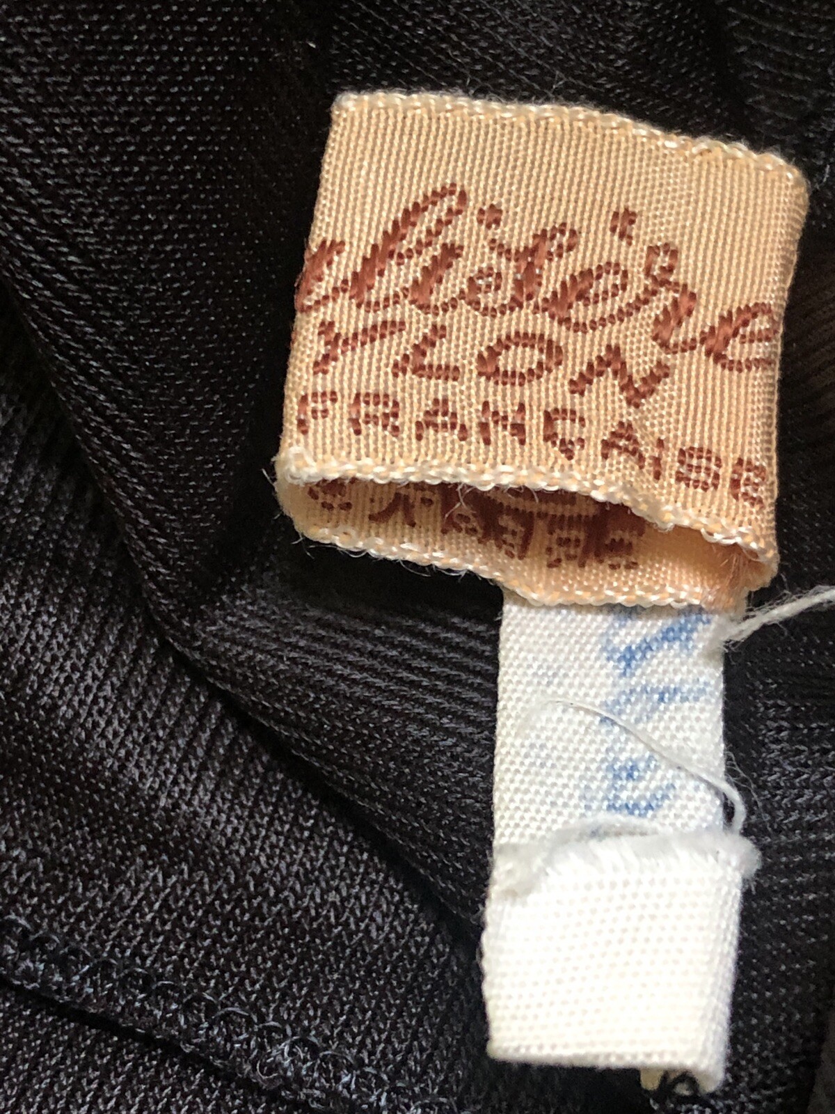 Vintage Black Underwear lace & nylon Lastex Valisere Lion Creation Francaise