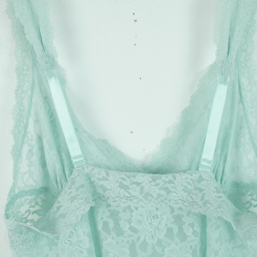 Vintage Hanky Panky Lace Slipdress L Sheer Nightgown Babydoll Y2K USA Coquette