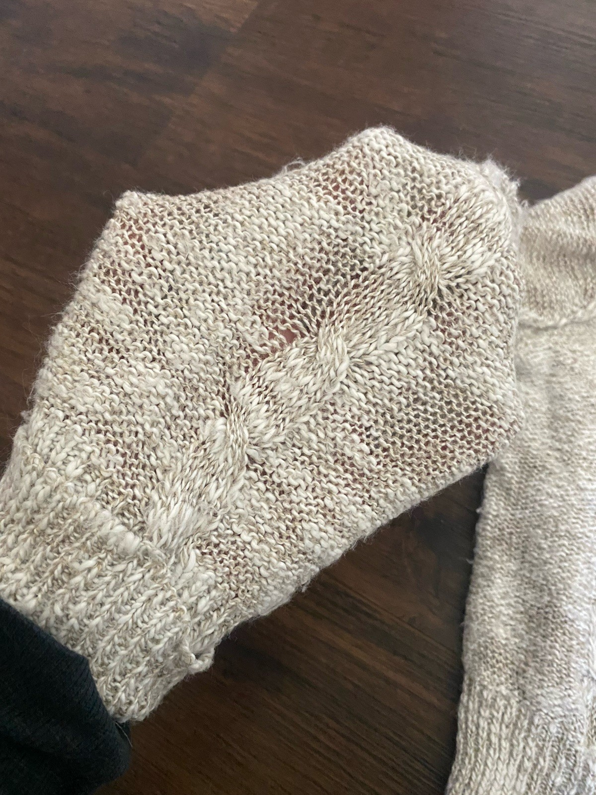 Vintage 1980s Cream Light Sweater Lace Detail XS Small