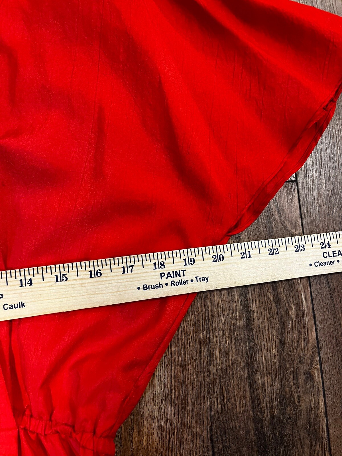 VTG 80s Schrader Sport II Red Knee Length Wrap Bodice Blouson Dress 6