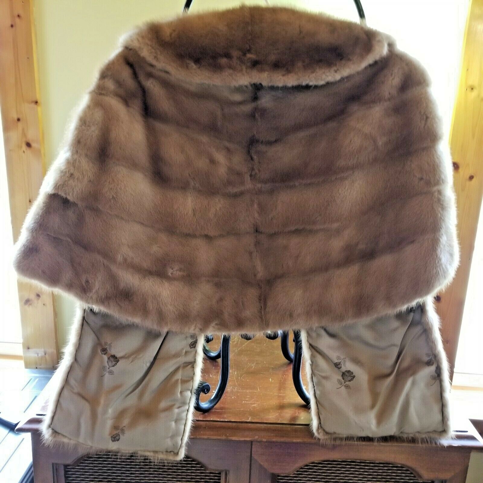 Vintage Mink Stole Cape 1950s 2 Pocket Macy Little Shop