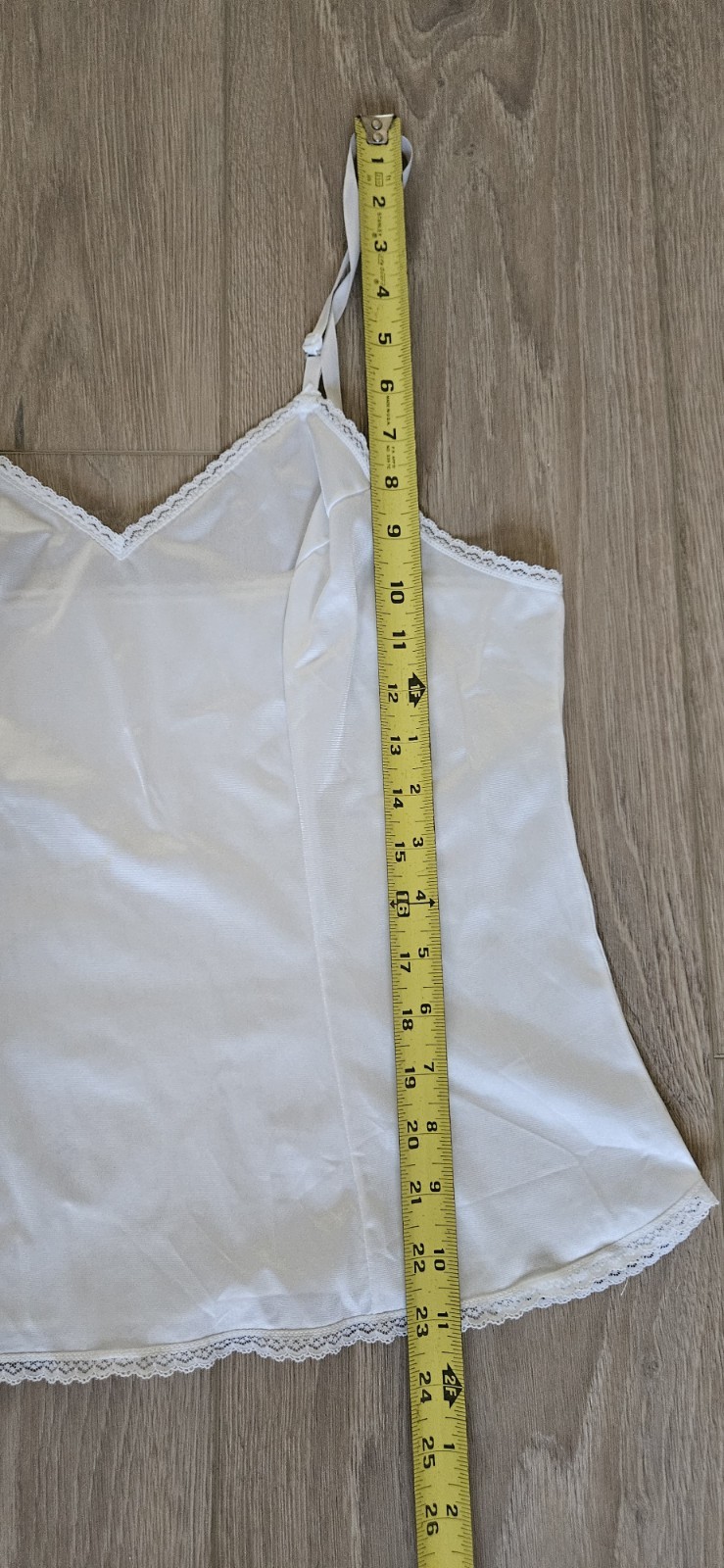Vtg Vanity Fair Nylon White 38/44″ Camisole And Medium 30″ Half Slip, Excellent