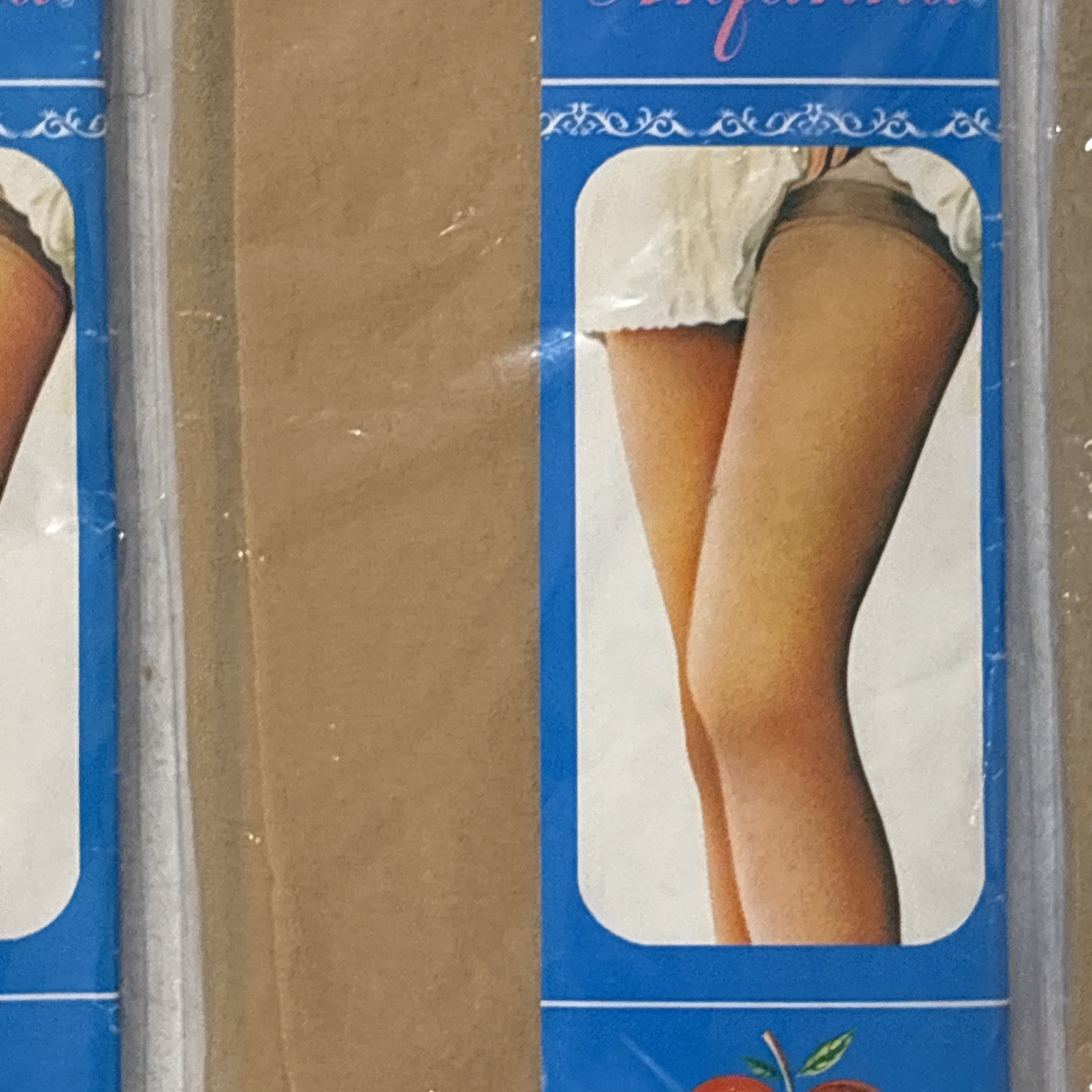 Lot Of 3 Vintage ANFANNA Apple 100% Nylon Stay Ups Color 2/Nude Made In Japan