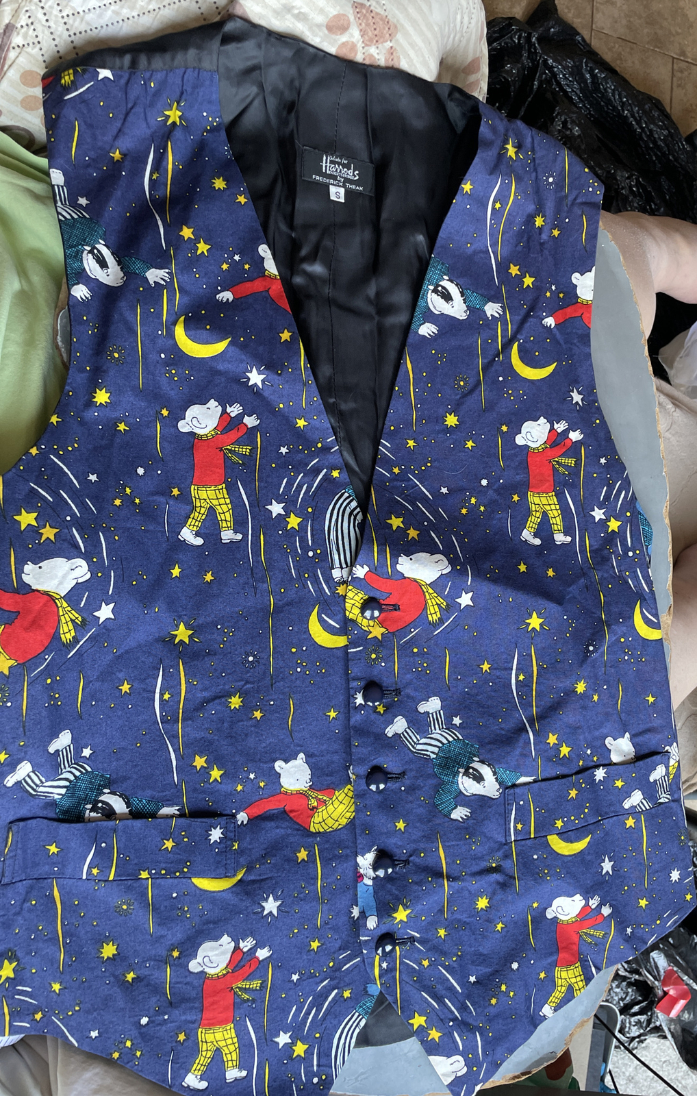 Harrods Knightsbridge Frederick Theak Vintage Vest Size Small S RUPERT THE BEAR