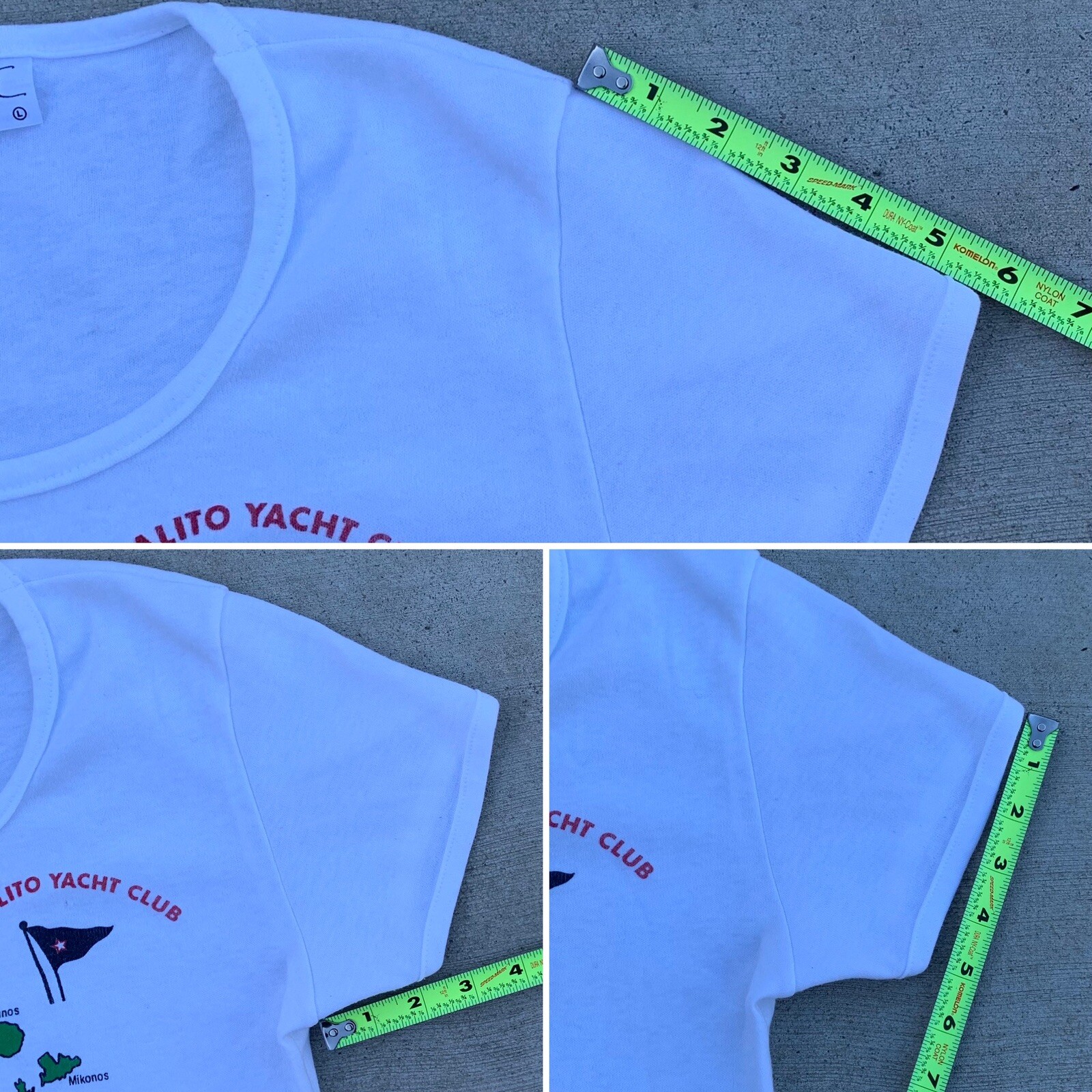 Vintage Sausalito Yacht Club 1985 SYC Cruise Greek Islands T Shirt Ladies 80s L