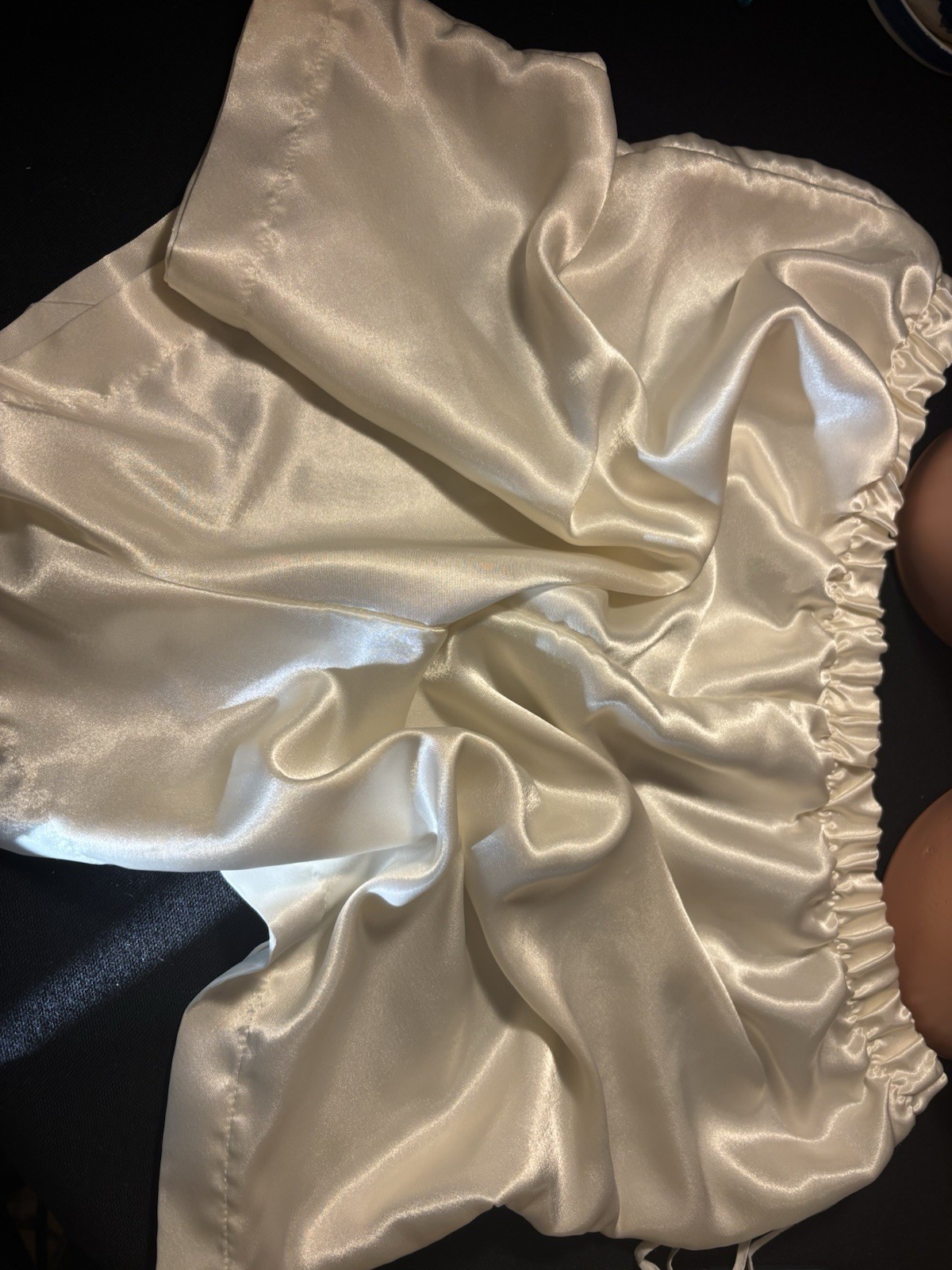Vtg Satin Soft Shiny White NIghtie Boxers SECOND SKINS PANTIES LUXE Sleep Wear