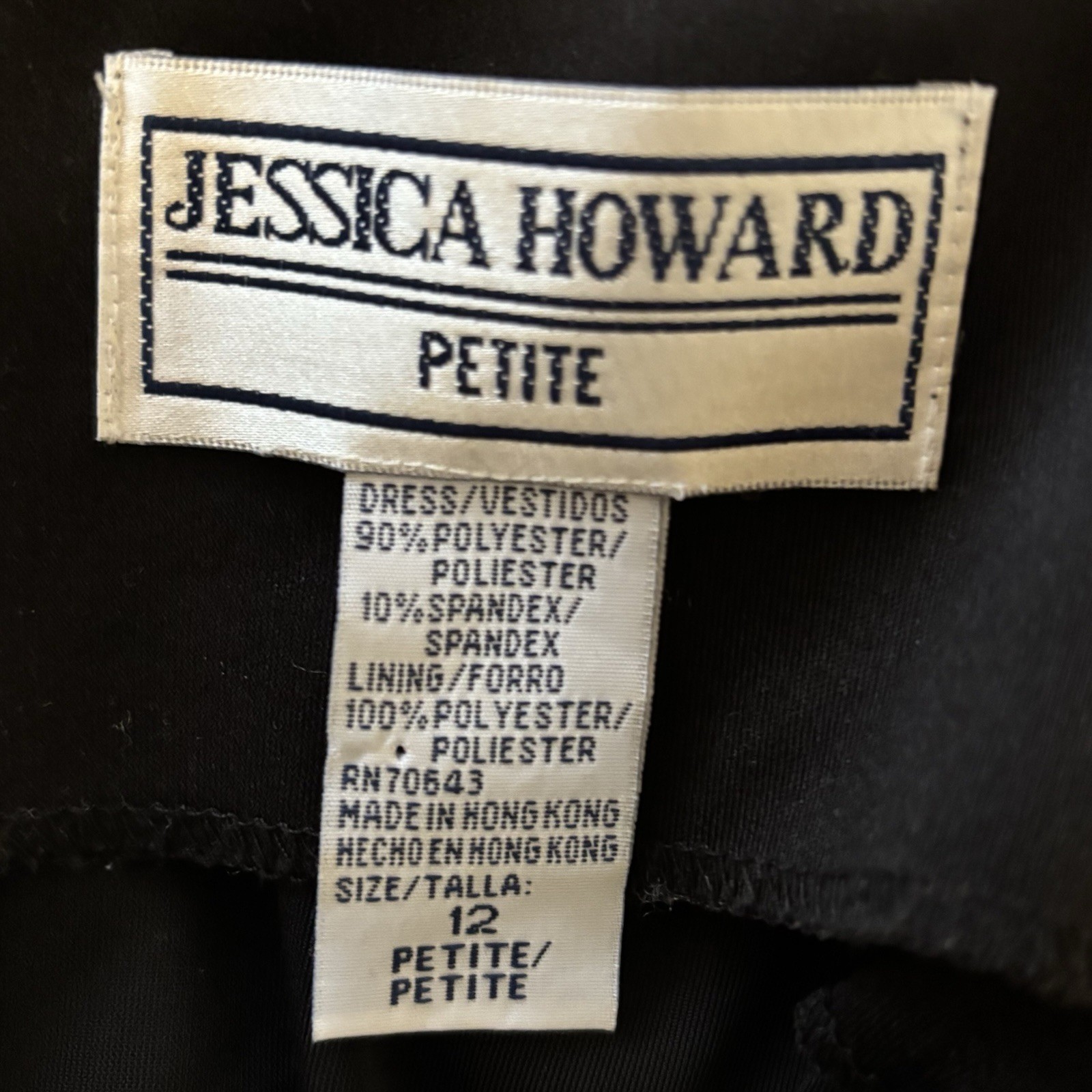 Vintage 80s Jessica Howard Goth Black Velvet Dress Sweetheart Neckline 12P