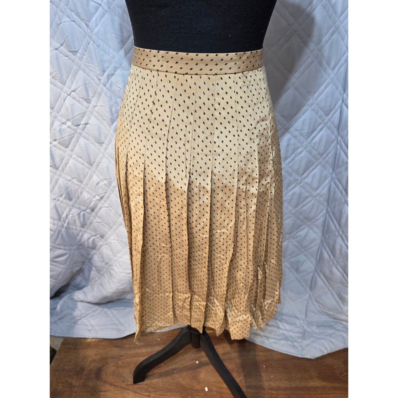 David Hayes Saks Fifth Avenue Vintage 3-Piece Skirt Suit Set Tan Black Size 4