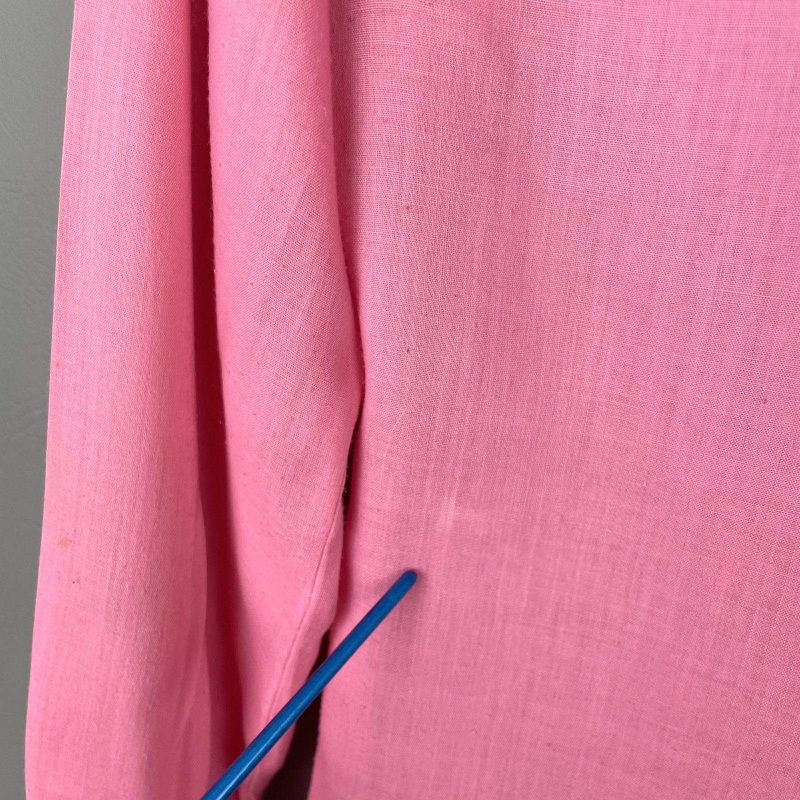 VTG 70s Pink Ruffle Front Blouse Bell Sleeve Button Down Top Womens S Barbiecore