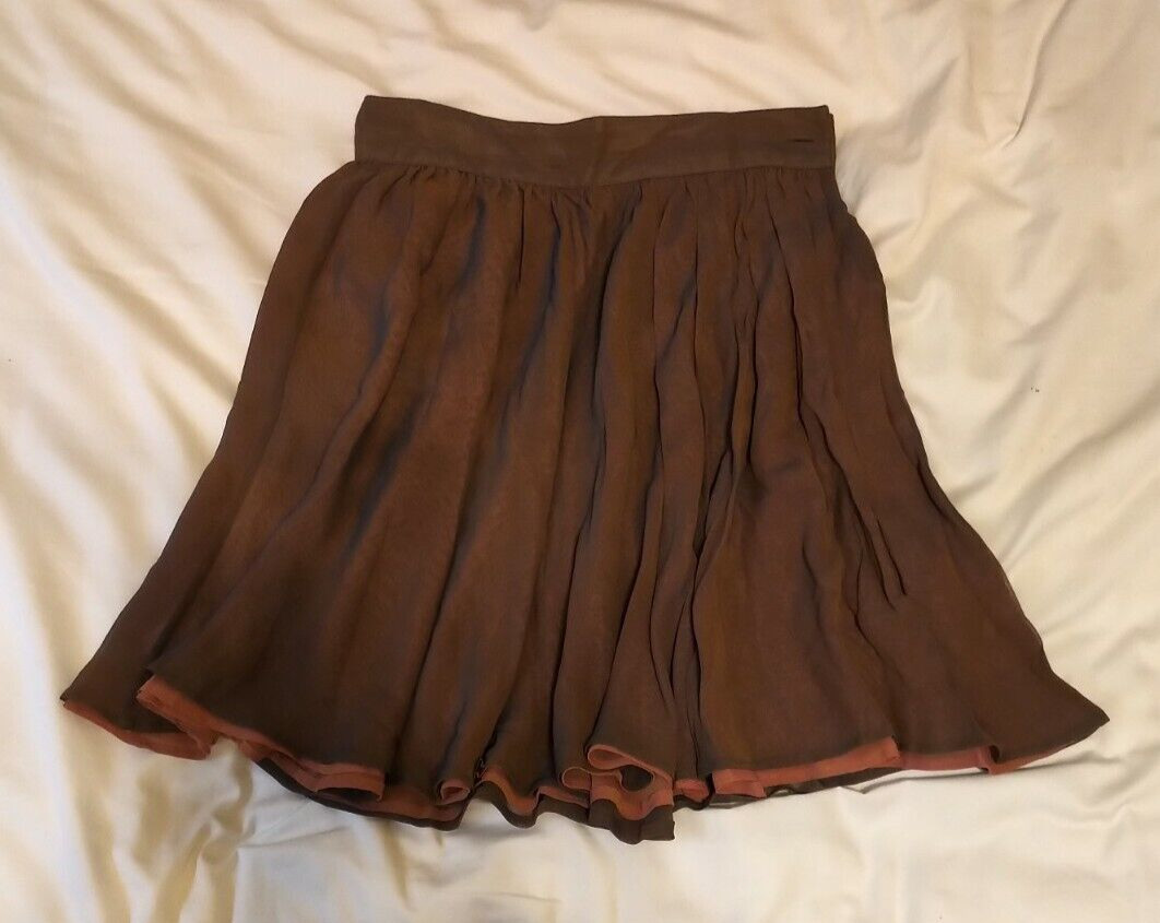 VINTAGE 1990S BYBLOS IRIDESCENT CHIFFON FLOWY MINI SKIRT ITALIAN 40 US 6