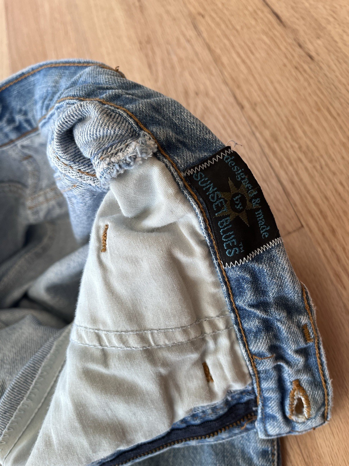 Vintage 80s Sunset Blues Wash High-Rise Pleated Mom Jeans Women’s Size 12