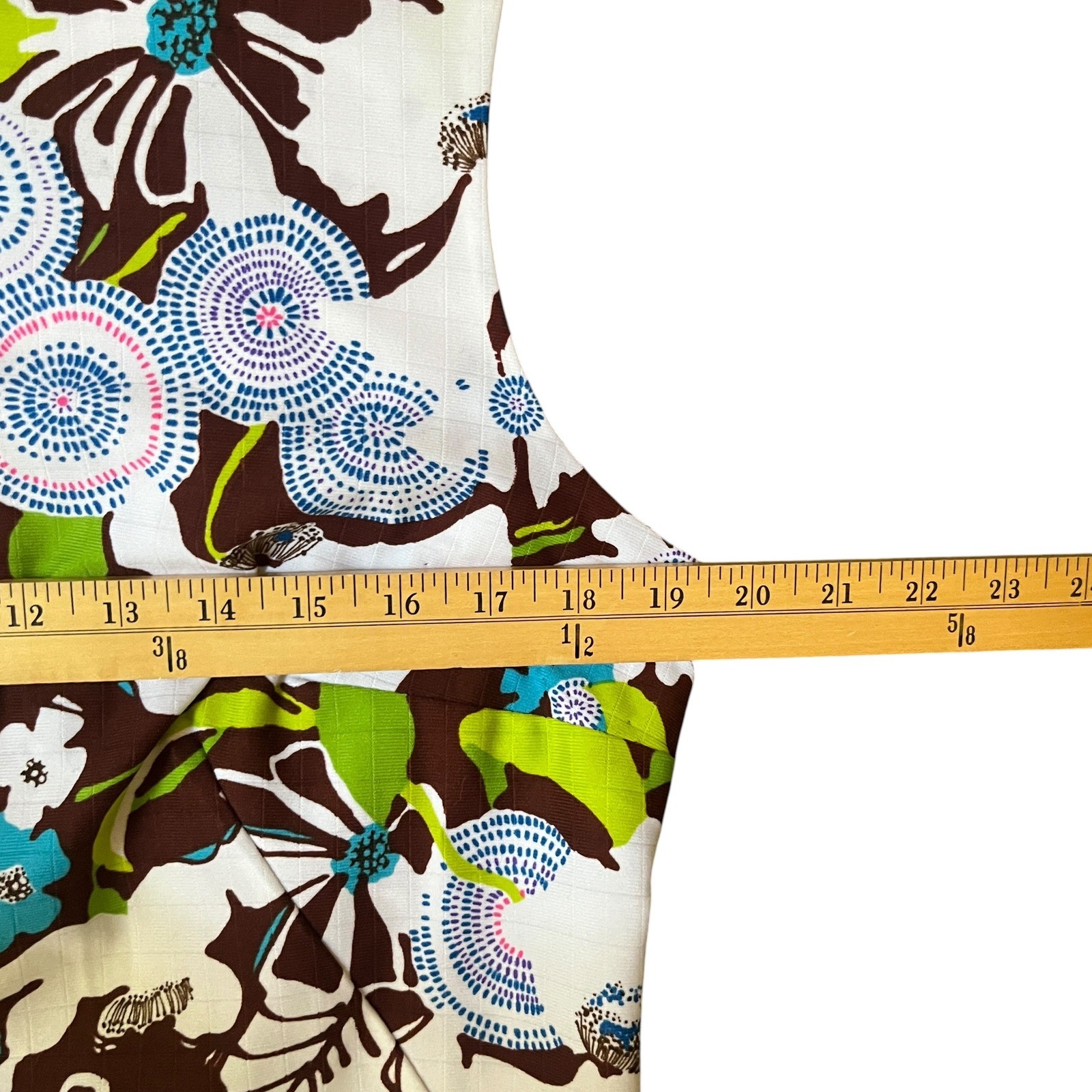 VTG Floral Shift Dress M 60s 70s Mod Retro MCM Psychedelic Handmade Go-Go