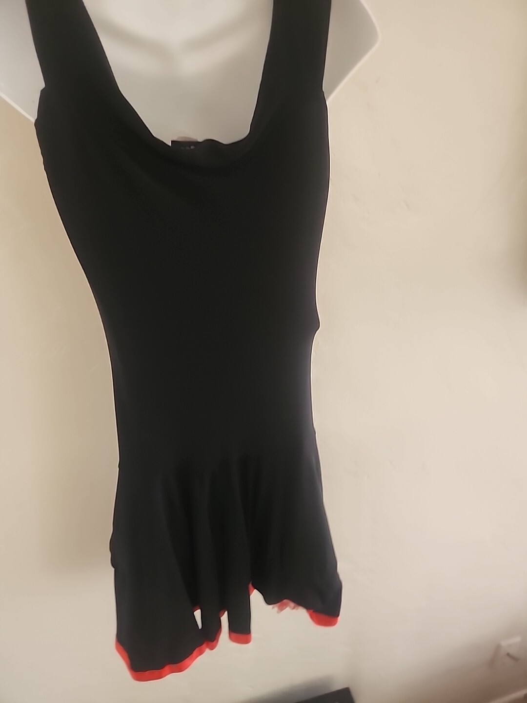 vintage 90’s club dress black w/red taboo medium y2k poly/spandex fairy xmas
