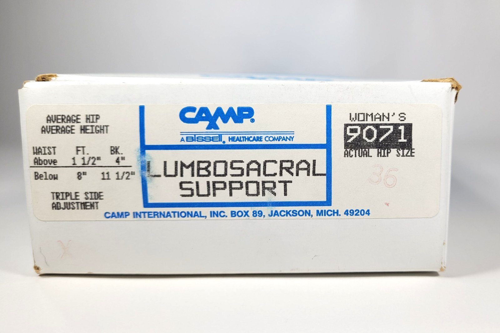Camp Woman’s 9071 Vintage Lumbosacral Support Corset / Girdle Size 36 Hips