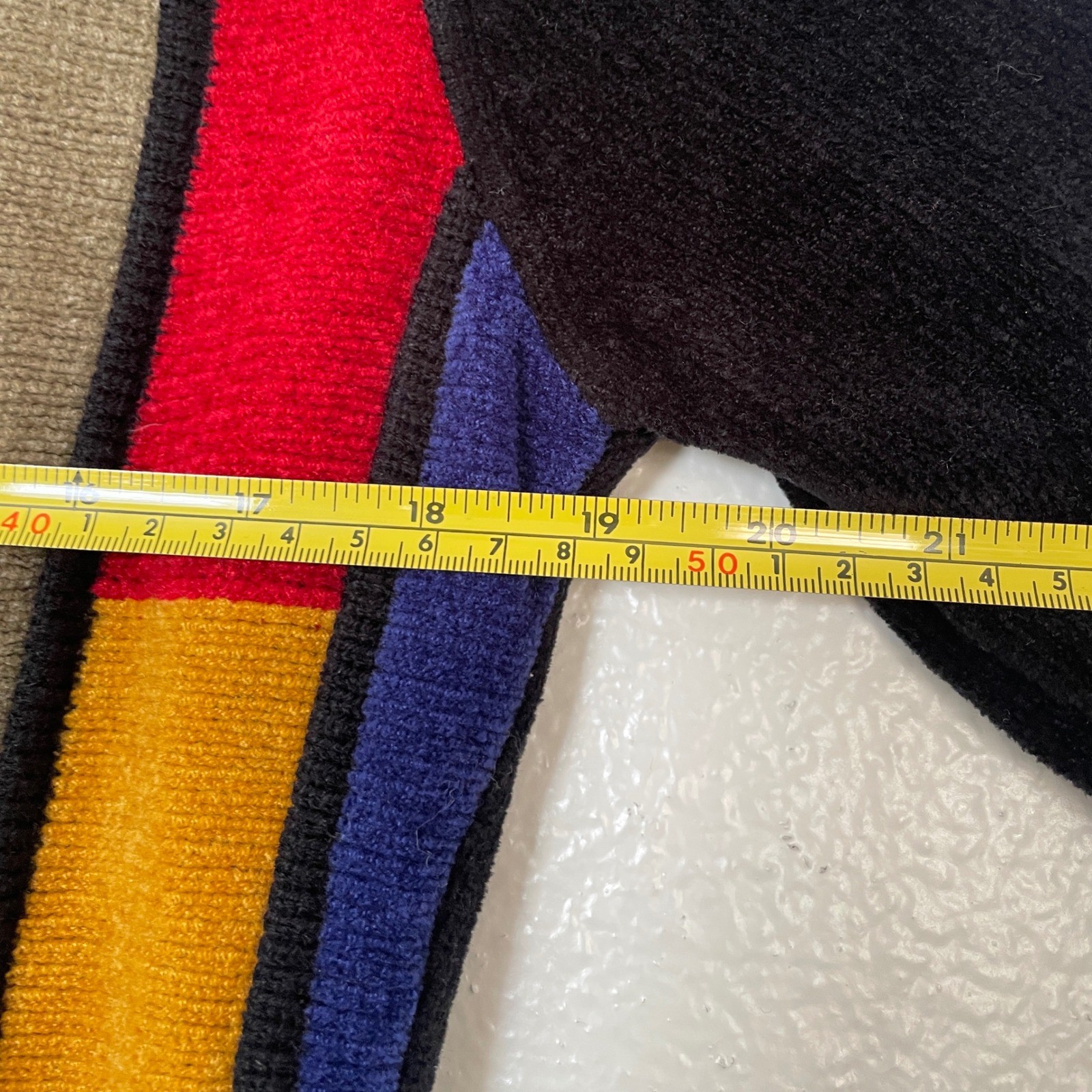 Vintage Rochelle California Colorblock Geometric Knit Sweater Medium USA