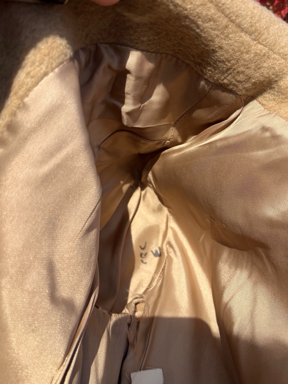 Vintage 1950s 1960s Brown Button Down Wool Peacoat Womens S/M Double Breasted