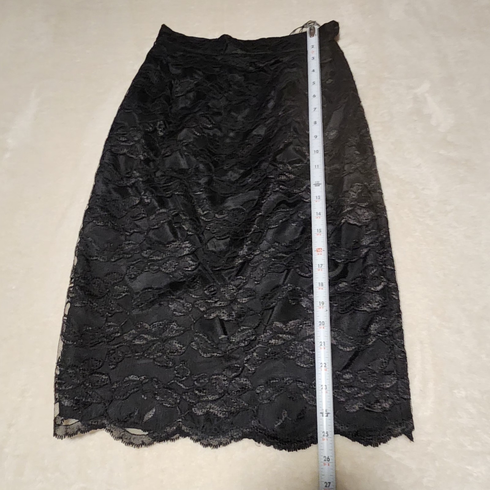 VTG 80s Shuet Young for HW Collections Black Lace Skirt Suit 2pc Set 6 Peplum