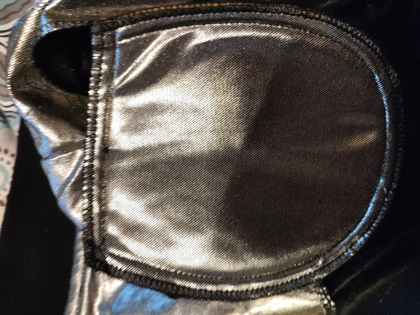 Vintage Stuart Alan Petites 16 Gold Silver iridecent Bomber Jacket shoulder pad