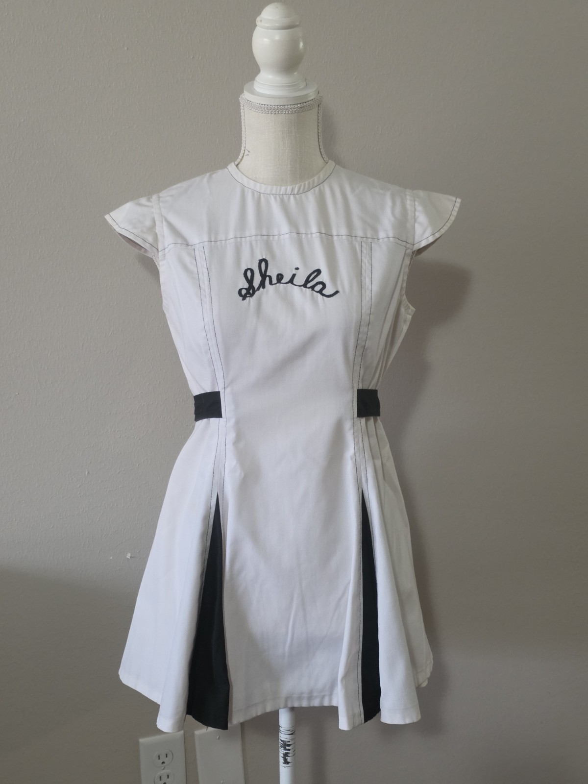 Vintage 70s Cheerleaders Drill Team Mini Dress Size Small Nacogdoches Dragons