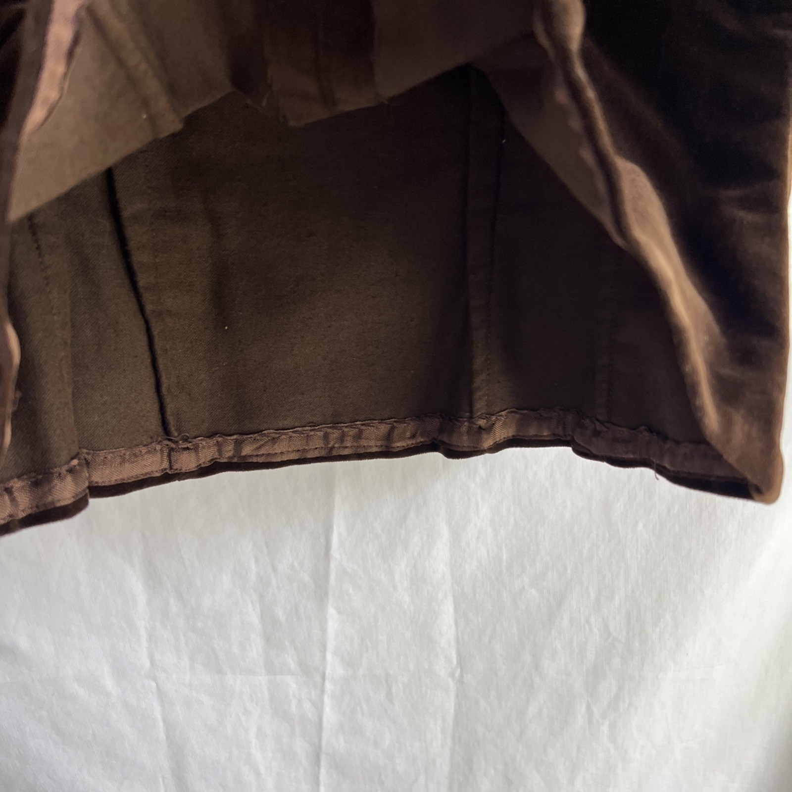 1950s Vintage Abby Michael Ltd Brown Velvet Camisole Tank Top Corset Size XS/S