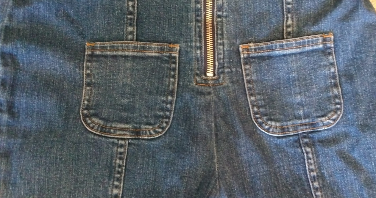 VTG Overalls Fredericks of Hollywood Denim Jumpsuit Women’s sz 9 70s 80s Disco