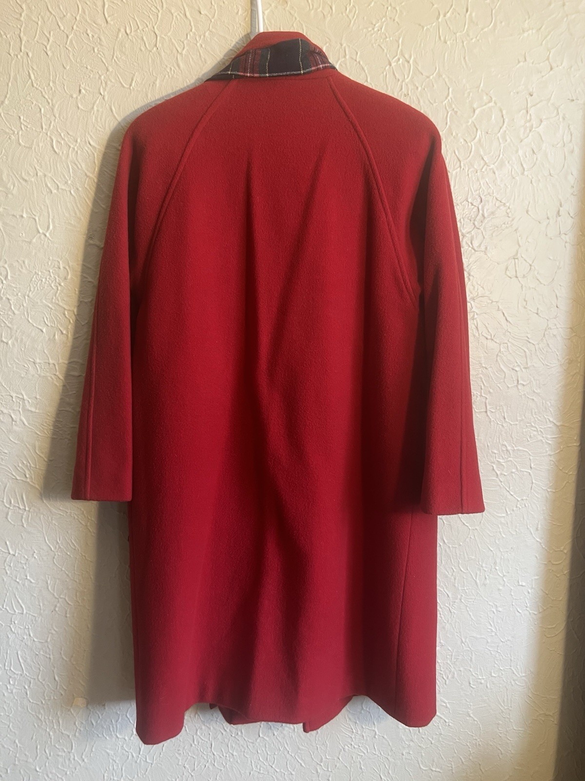 Andrea Marin sz 6 Made In USA Vintage Lined Red Wool Long Double Breasted Coat