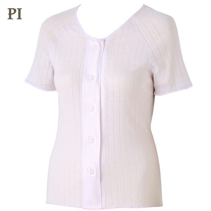 Wacoal RakuRaku Partner Cool Cotton Inner Top Short Sleeve (LL)