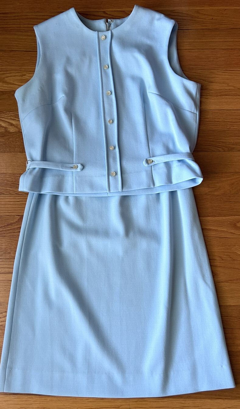 VTG Polyester/ Double Knit 3 Piece Womens Skirt & Jacket Set. S/M Stoner Square