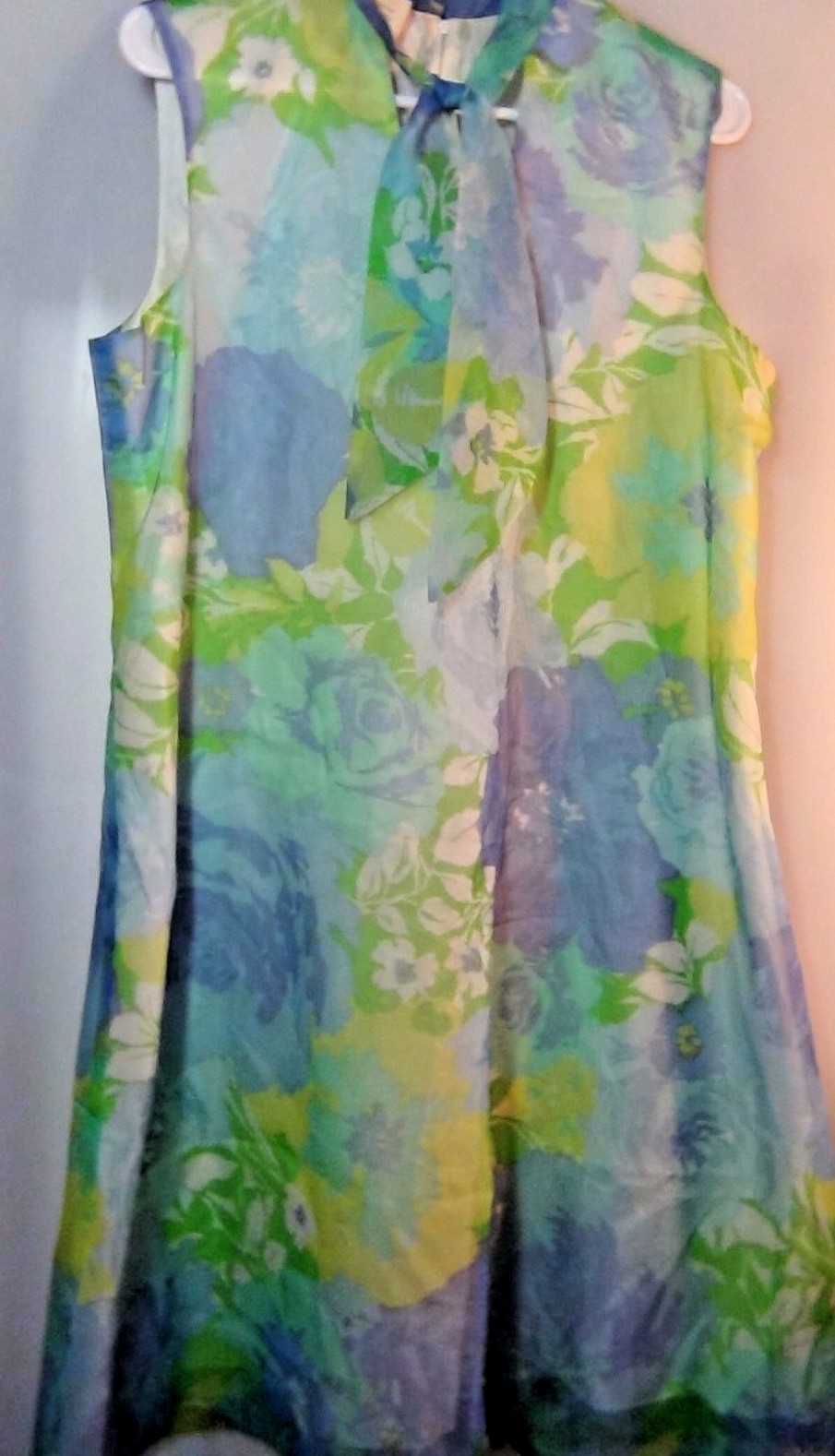 Vintage Floral 50’s Atomic Dress Casual Full Size 15-16 Made in California