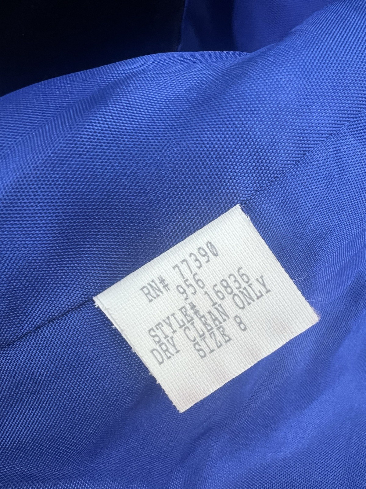 VTG Clifford & Willis Blue Iridescent Velvet Blazer Double Breasted Size 8