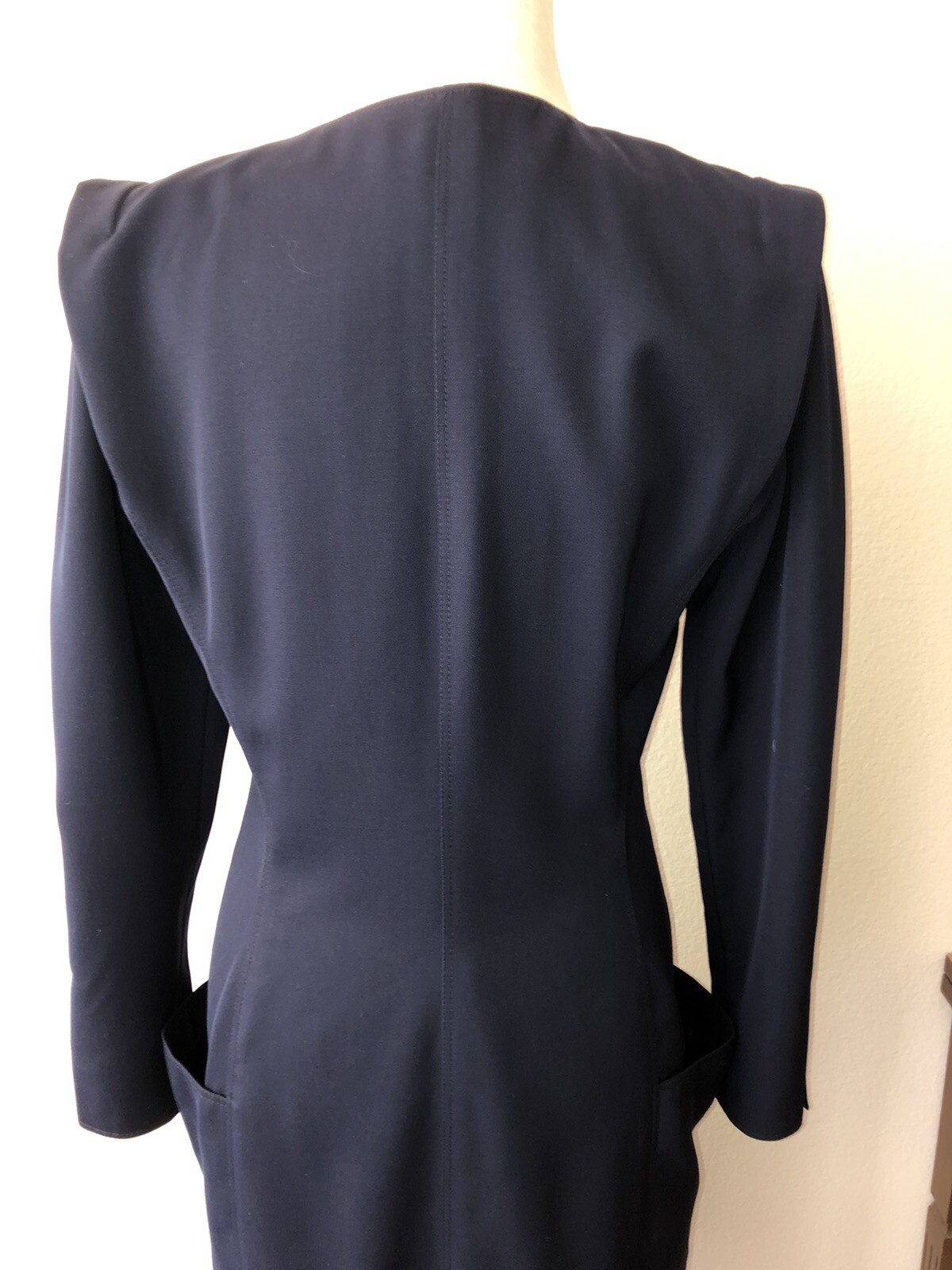 Vintage ’80s Emanuel Ungaro Parallele Avant Garde Midi Dress Shift Pockets Large